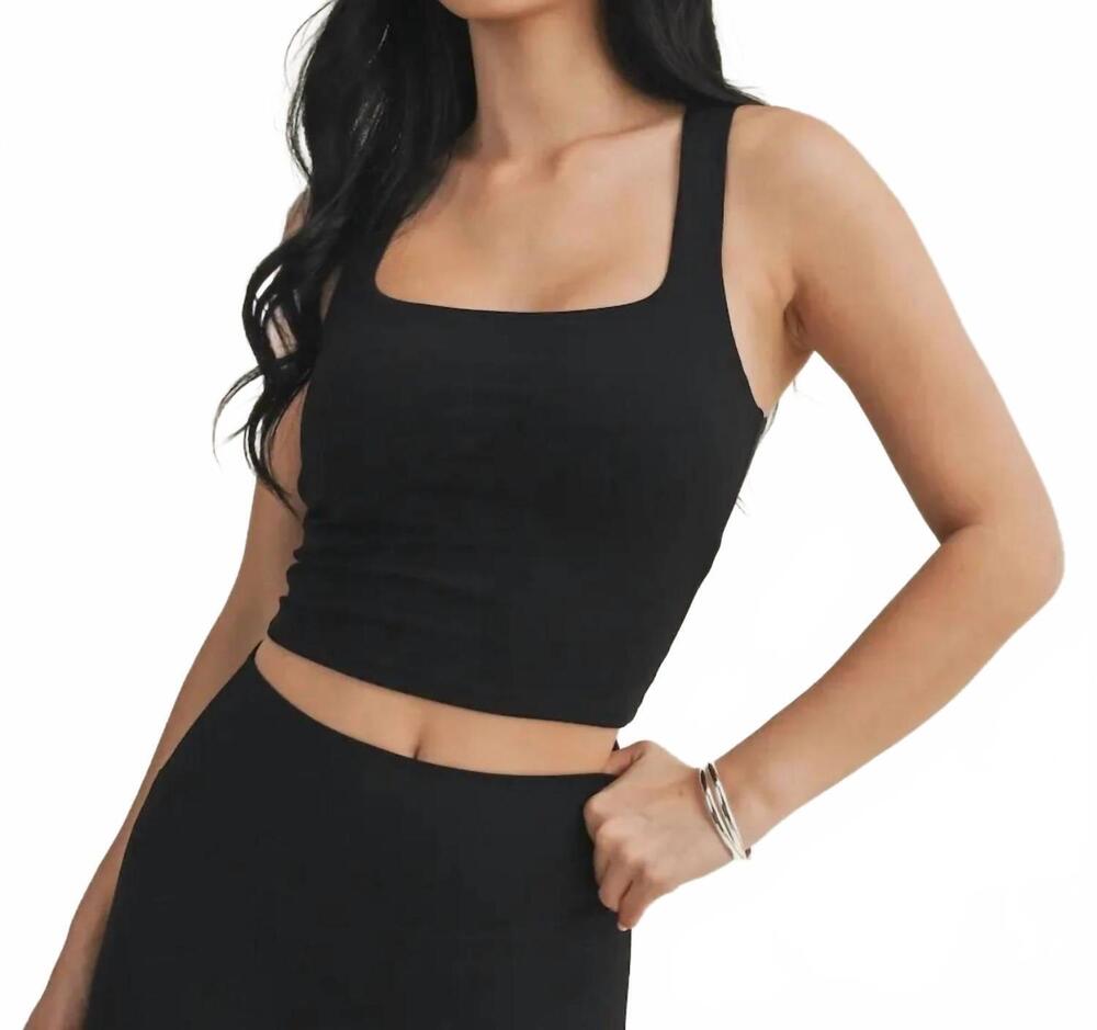 NEW KIMBERLY C wide strap tank top in black